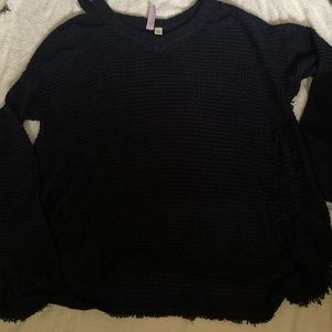 Navy Blue Sweater w Shoulder Cut-Outs! Never worn!
